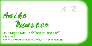 aniko munster business card